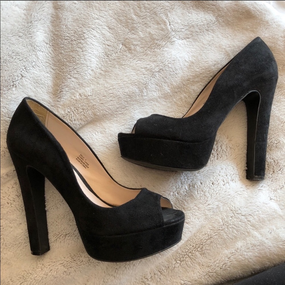 Zigi soho black suede heels